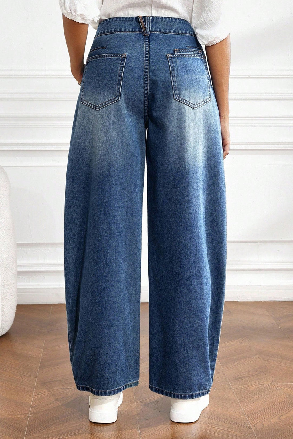 *Ashleigh Blue Curved-Knife Ankle-Length Casual Jeans