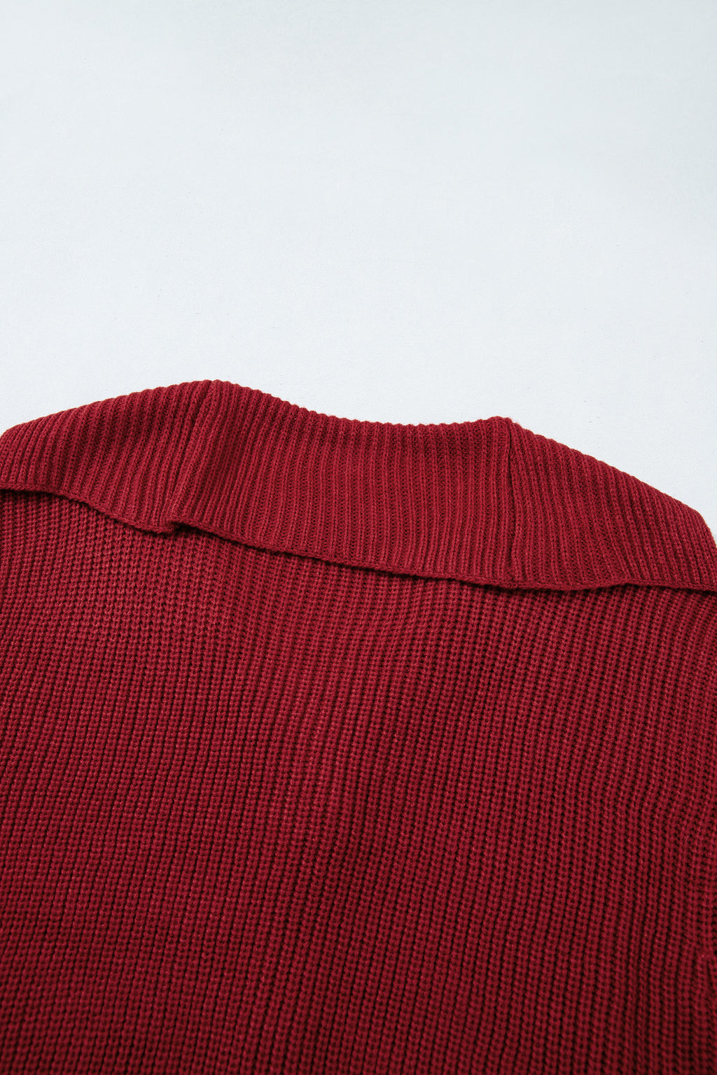 *Red Dahlia Solid Color Knit Oversized Button Front Sweater Cardigan
