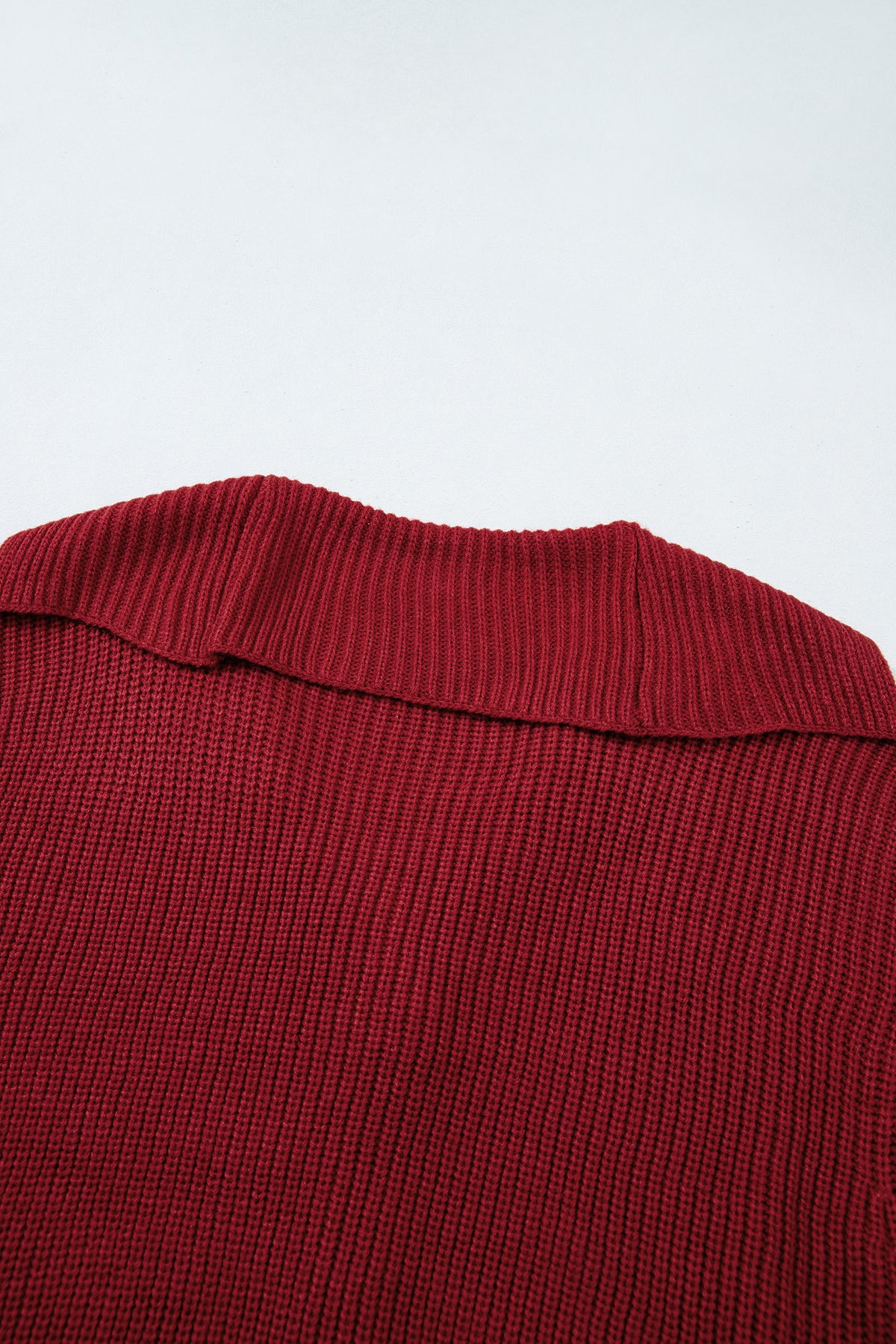 *Red Dahlia Solid Color Knit Oversized Button Front Sweater Cardigan
