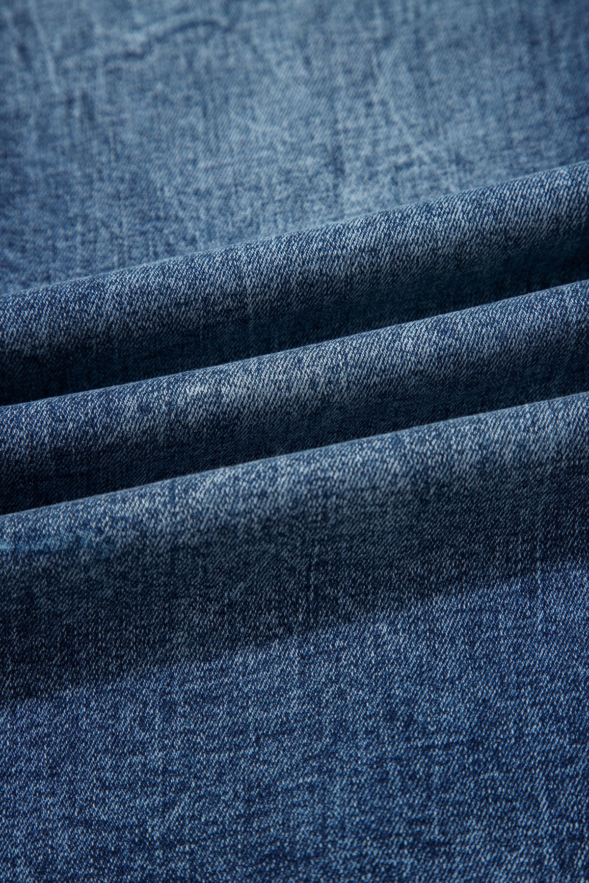 *Sail Blue Acid Wash Pocket Detail Flare Jeans