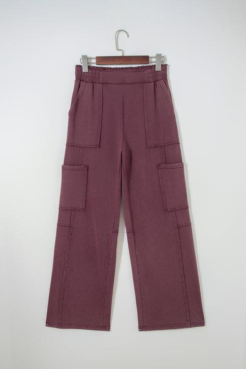 *Mineral Red Mineral Wash Cargo Patched Pocket Utility Sweatpants