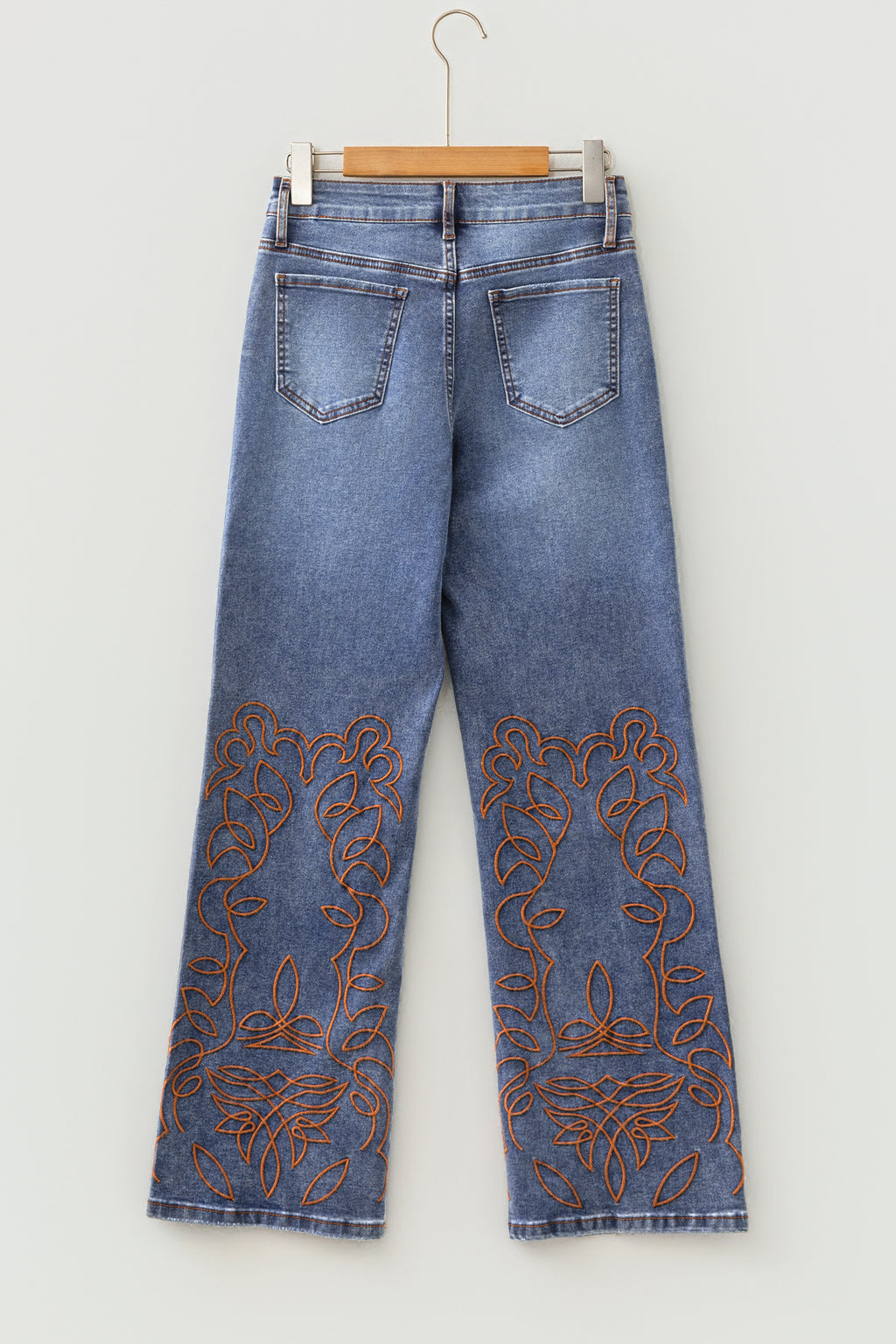 *Ashleigh Blue Embroidered Flare Leg Jeans