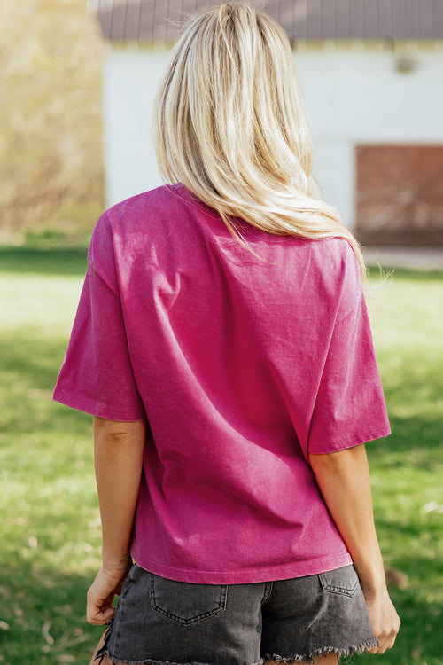 *Rose Red AMERICA 1776 Graphic Mineral Wash Cotton Tee