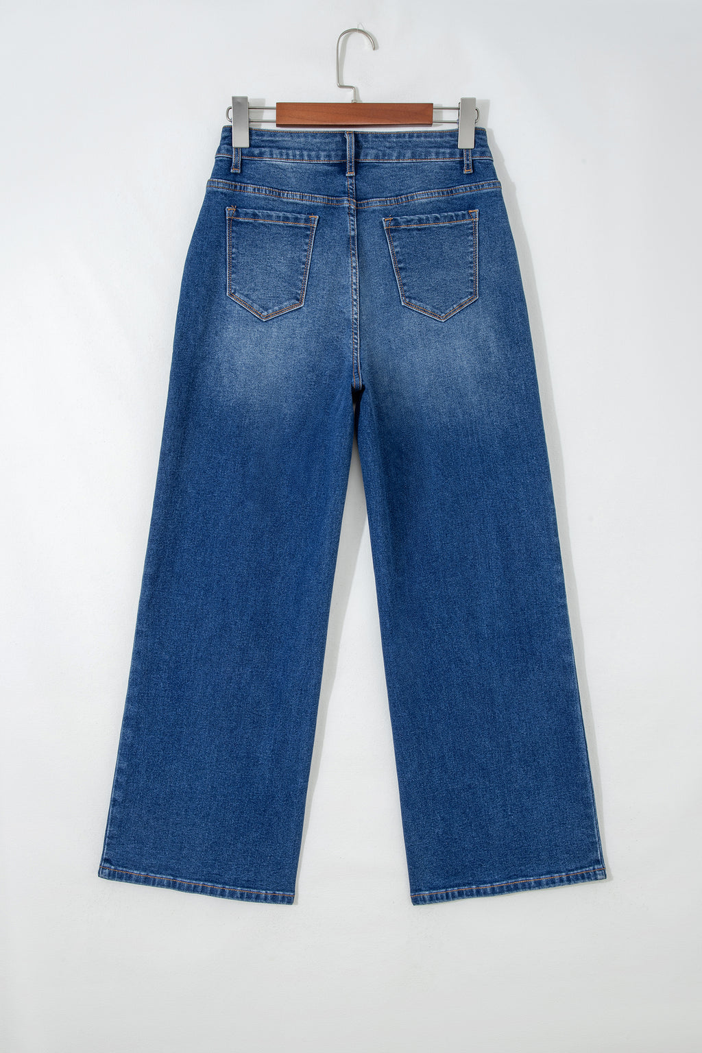 *Sky Blue Tailored Seam Detail Womens Shift Jeans
