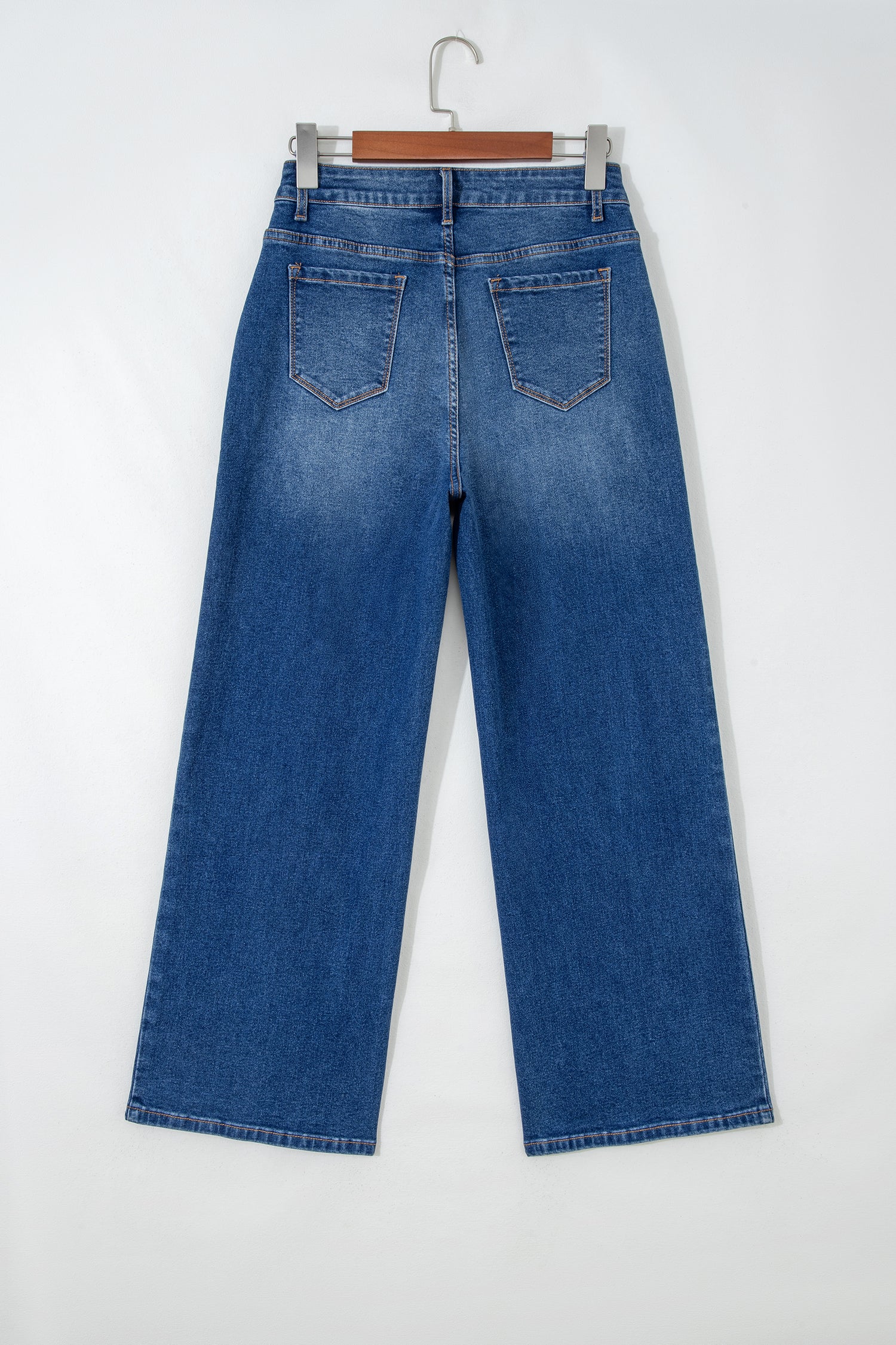 *Sky Blue Tailored Seam Detail Womens Shift Jeans