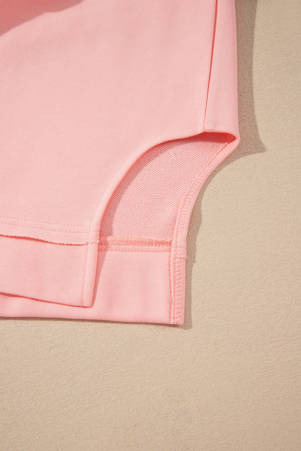 *Pink Colorblock Striped Patchwork Long Sleeve Round Neck Blouse