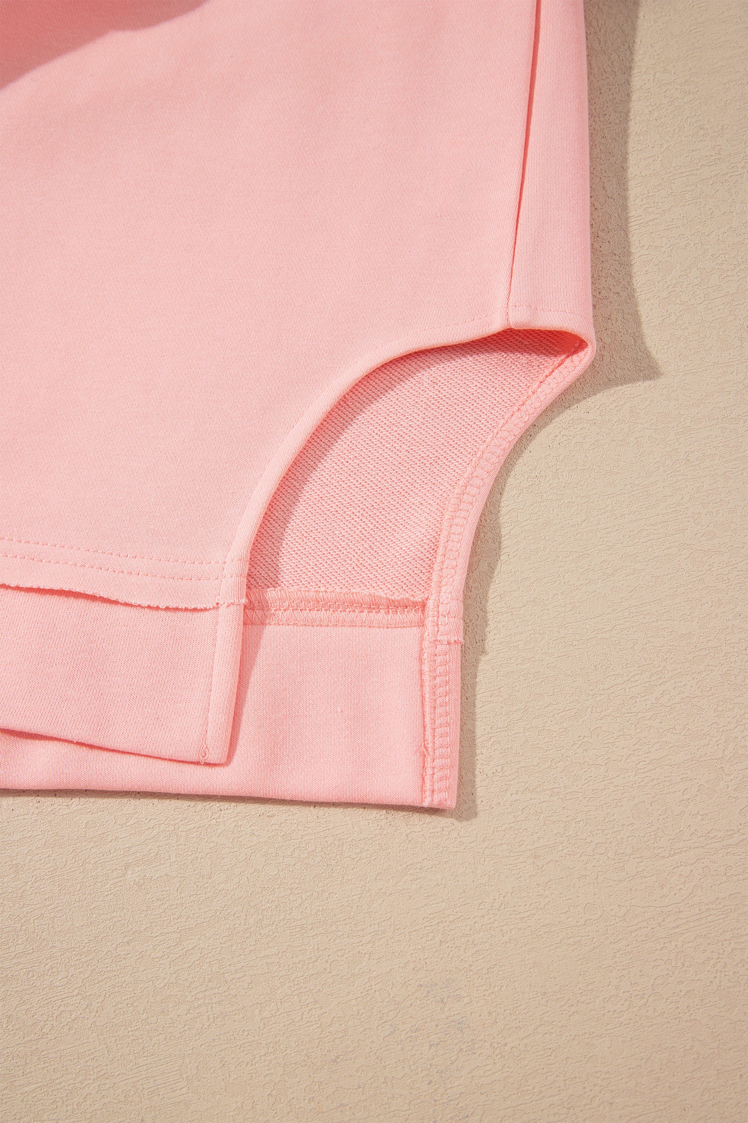 *Pink Colorblock Striped Patchwork Long Sleeve Round Neck Blouse