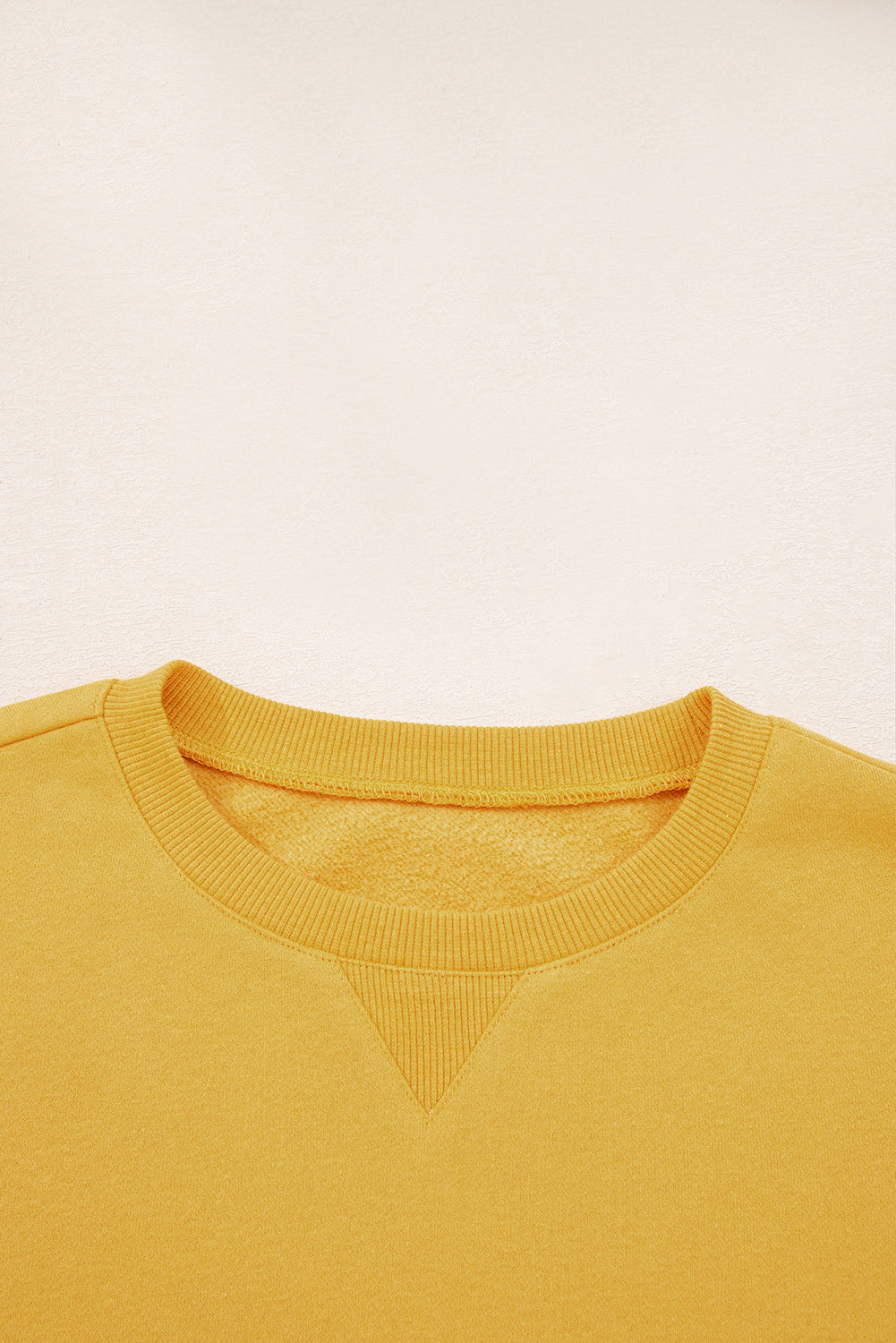 *Citrus Pleated Balloon Sleeve Pullover Solid Sweatshirt