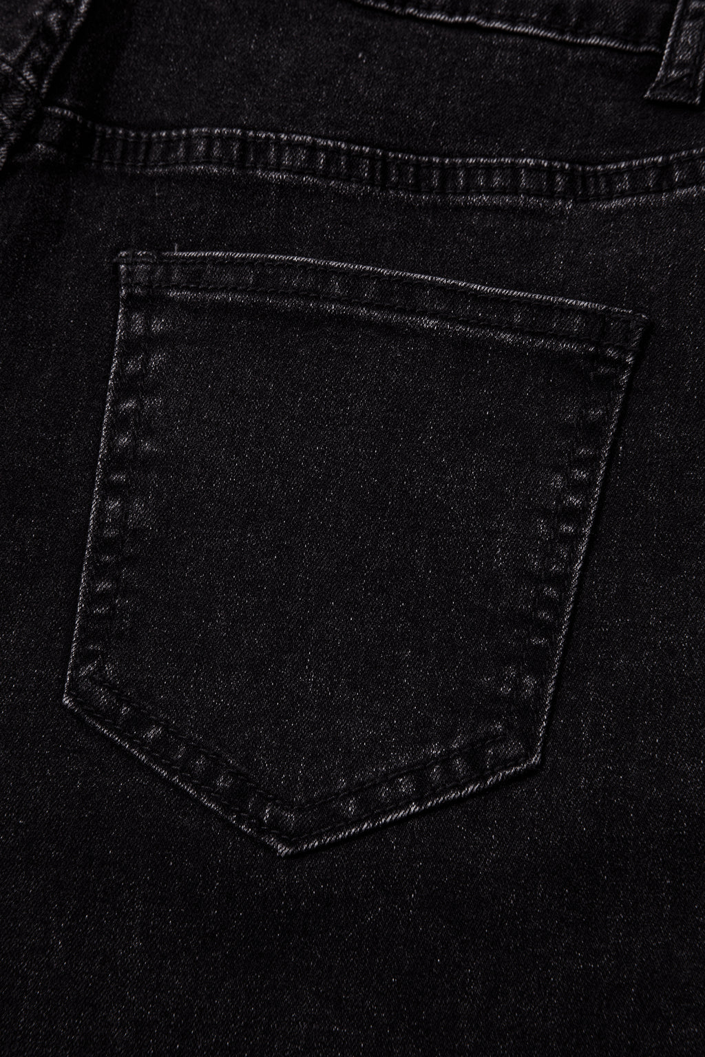 *Navy Blue Studded Detail Straight Leg Casual Loose Jeans