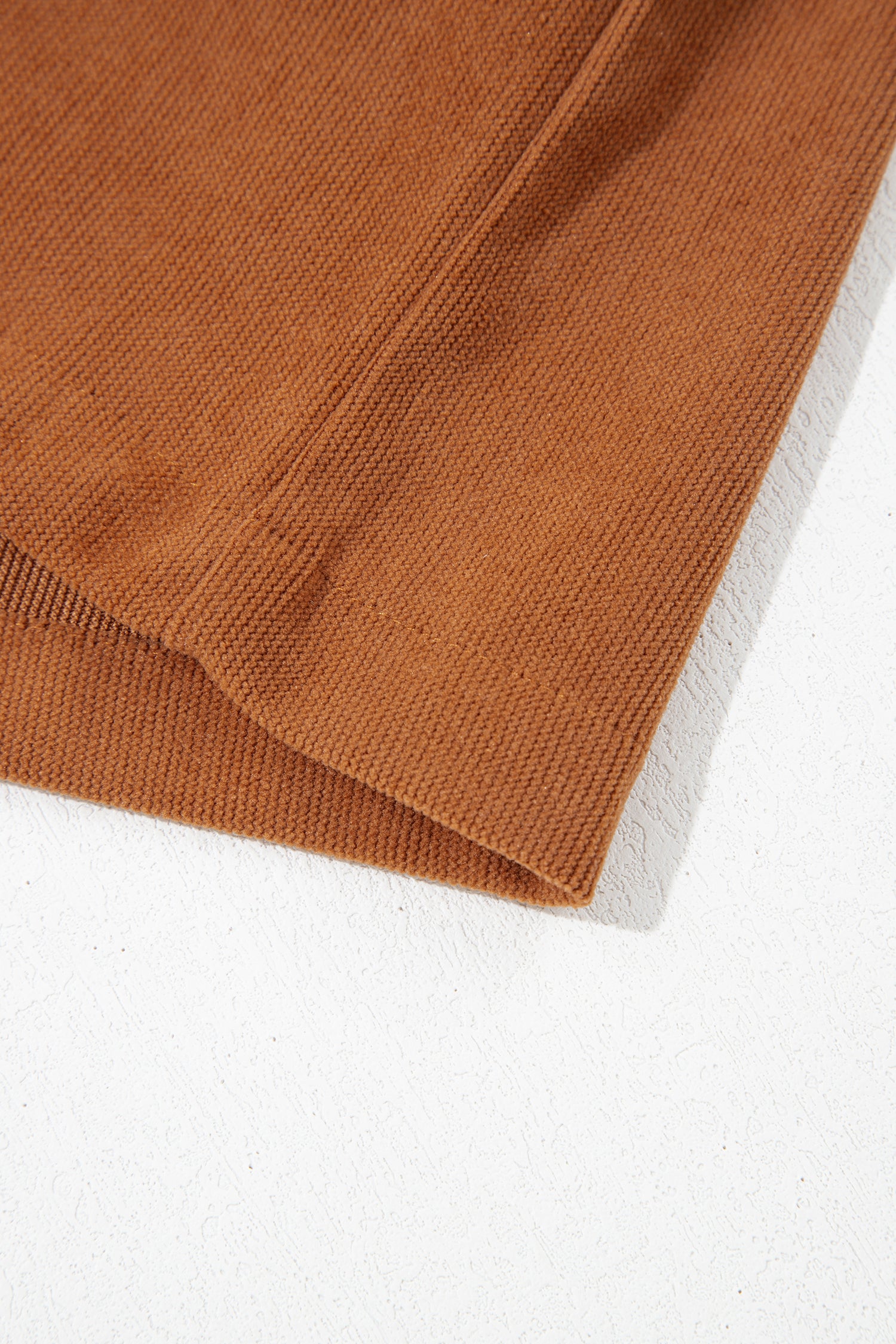 *Cinnamon Solid Color Tie V Neck Sleeveless Corduroy Romper