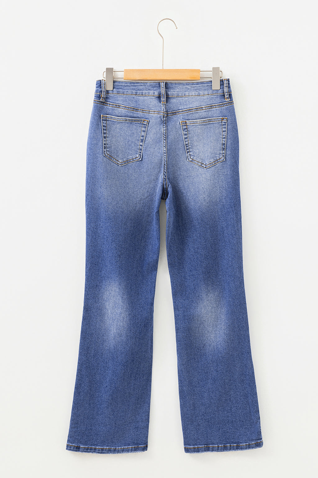 *Myosotis Mid Rise Distressed Sneak Peek Straight Leg Jeans