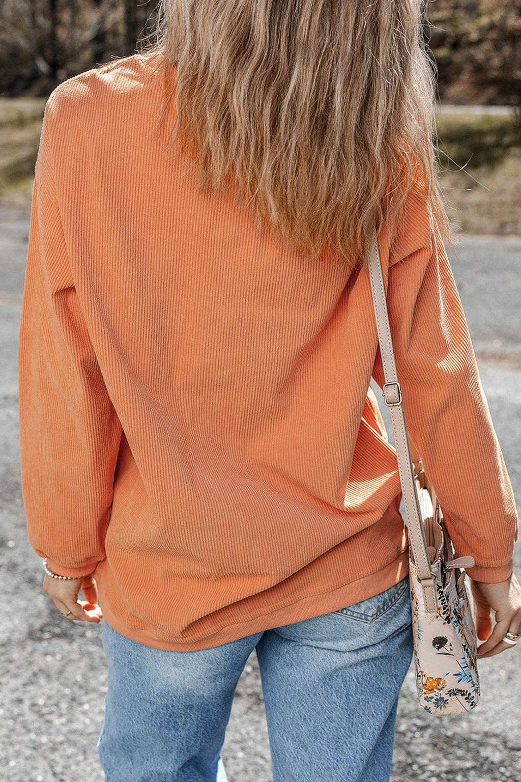 *Orange Custom Embroidered Pumpkin Faith Graphic Sweatshirt