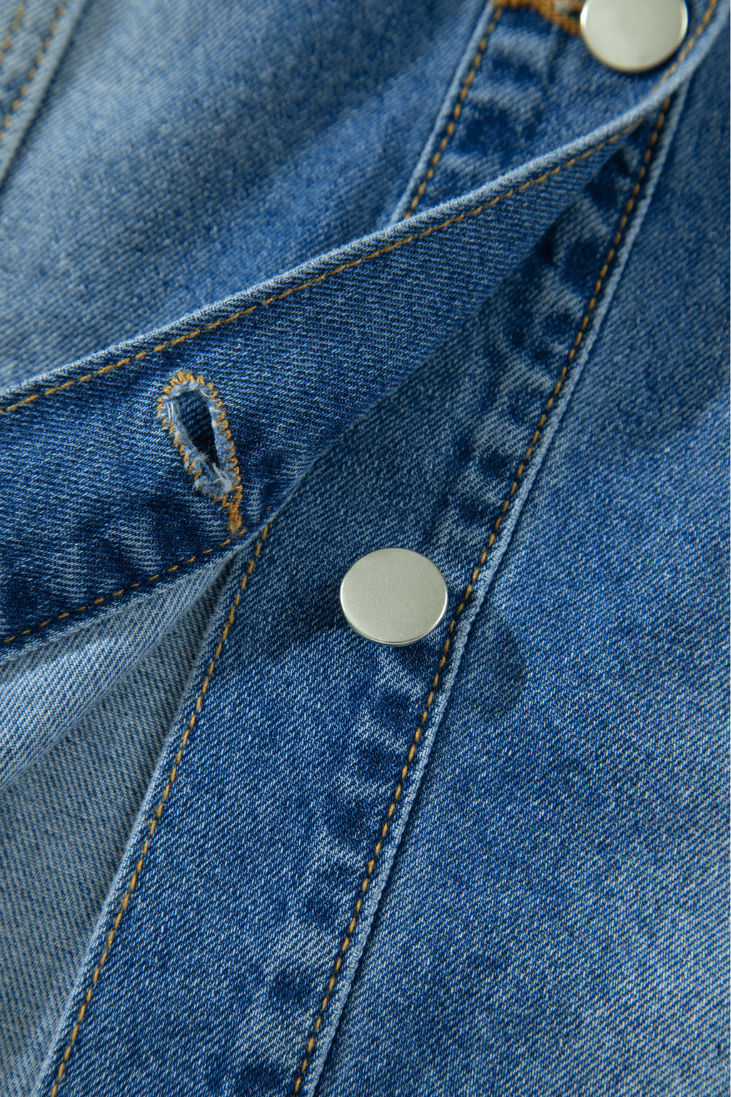 *Blue Ruffle Hem Raw Edge Half Sleeve Western Denim Jacket