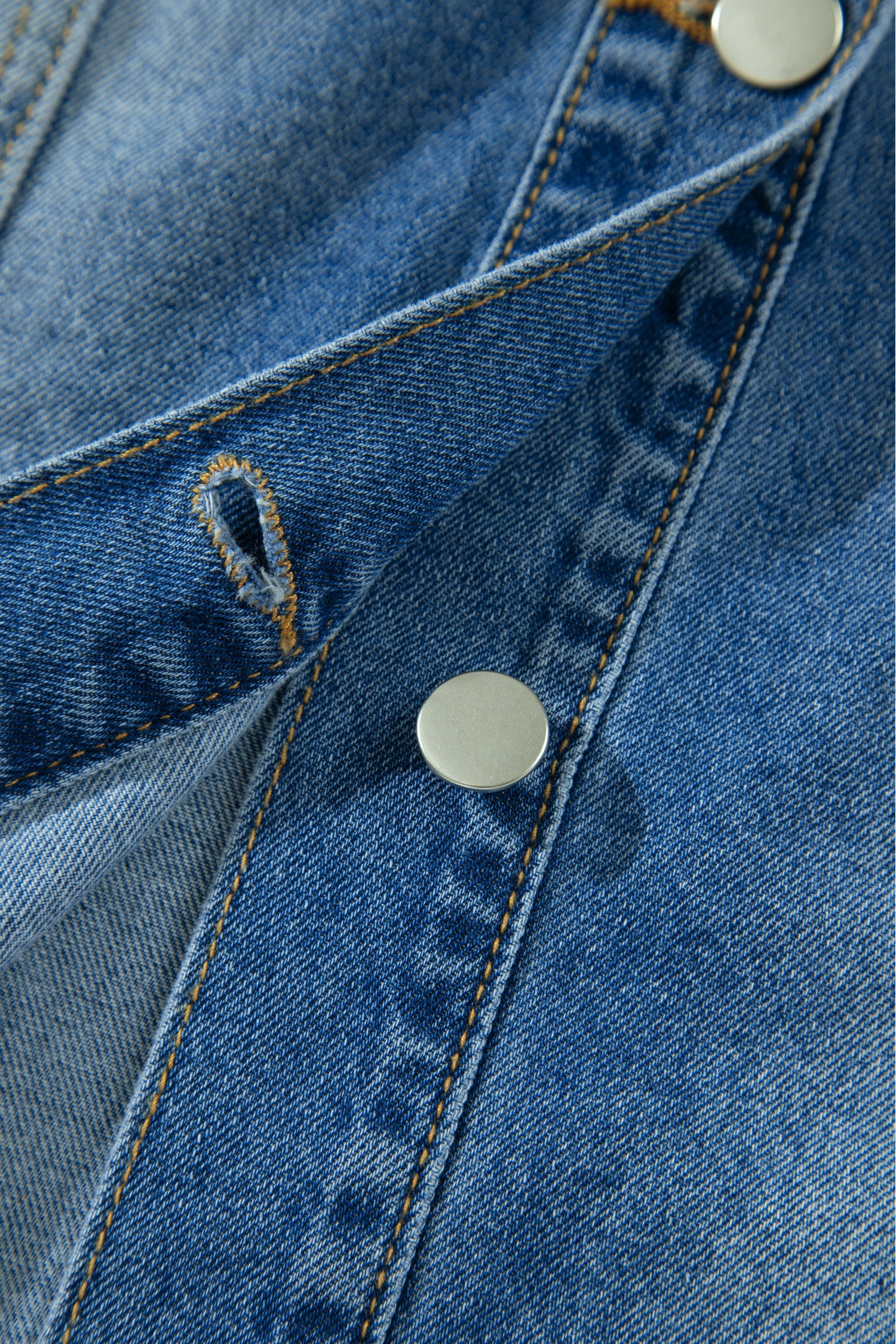 *Blue Ruffle Hem Raw Edge Half Sleeve Western Denim Jacket